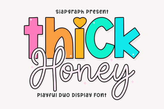 Thick Honey Duo Font